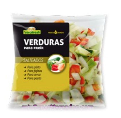 verduras salteadas con jamón de york extra.